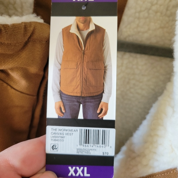 NWT Lee Premium Select Workwear Canvas Vest Size XXL - Picture 4 of 5